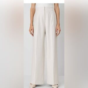 High Rise Textured Wide Leg Pant